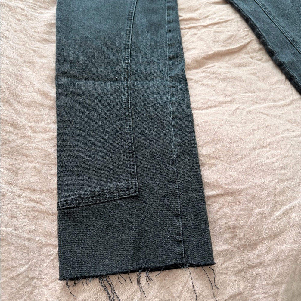 Free People WE-THE-FREE Washed Black High-Rise Risk Taker Jeans - Picture 7 of 8